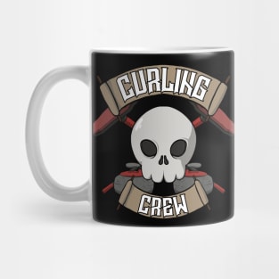 Curling crew Jolly Roger pirate flag Mug